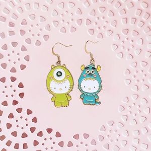 Hello Kitty x Monsters inc earrings